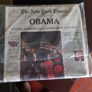 NYT vintage  Edition OBAMA  Nov .5 2008